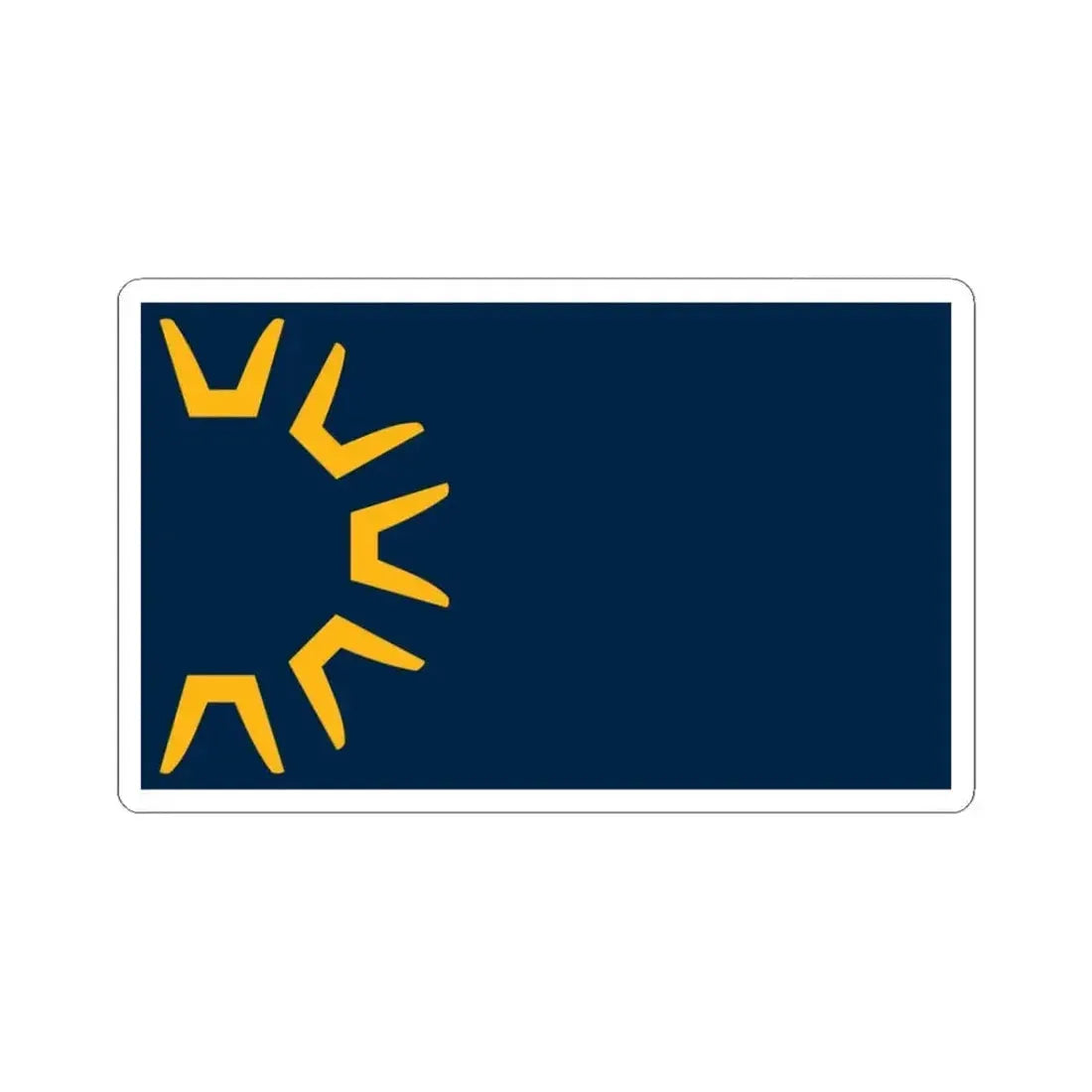 Flag of St George Utah (United States) STICKER Vinyl Kiss-Cut Decal 3 Inch White - The Sticker Space