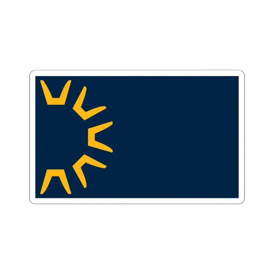 Flag of St George Utah (United States) STICKER Vinyl Kiss-Cut Decal 4 Inch White - The Sticker Space