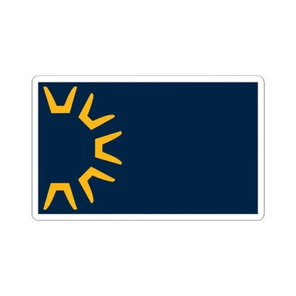 Flag of St George Utah (United States) STICKER Vinyl Kiss-Cut Decal 4 Inch White - The Sticker Space