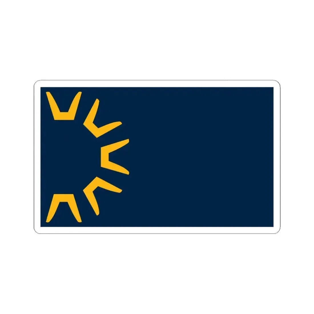 Flag of St George Utah (United States) STICKER Vinyl Kiss-Cut Decal 6 Inch White - The Sticker Space