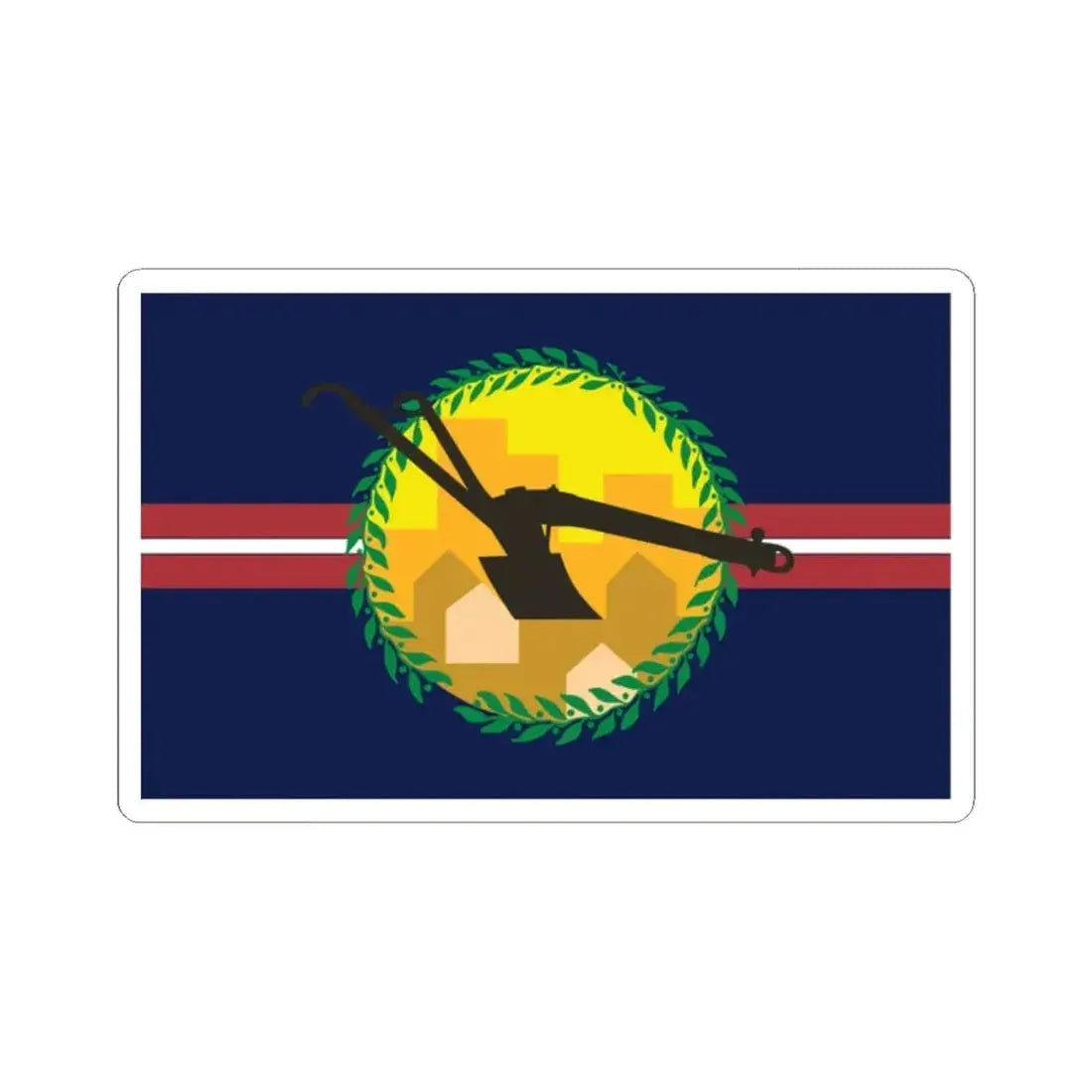 Flag of St. Louis County Missouri (United States) STICKER Vinyl Kiss-Cut Decal 2 Inch White - The Sticker Space