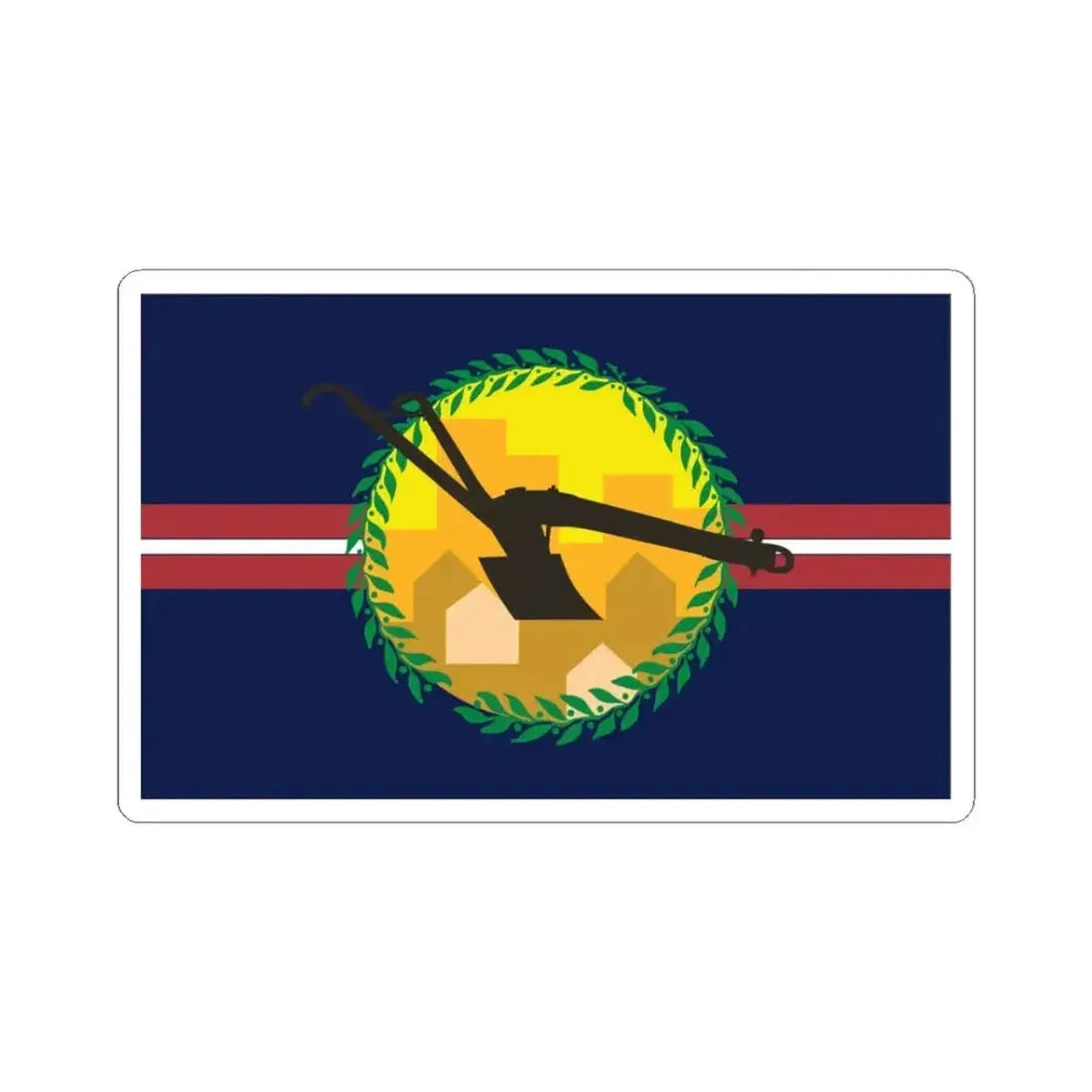 Flag of St. Louis County Missouri (United States) STICKER Vinyl Kiss-Cut Decal 3 Inch White - The Sticker Space