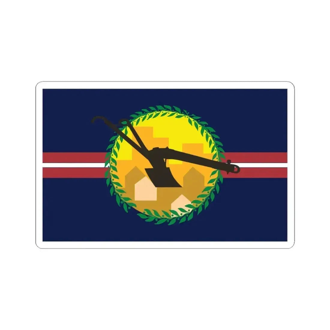 Flag of St. Louis County Missouri (United States) STICKER Vinyl Kiss-Cut Decal 4 Inch White - The Sticker Space