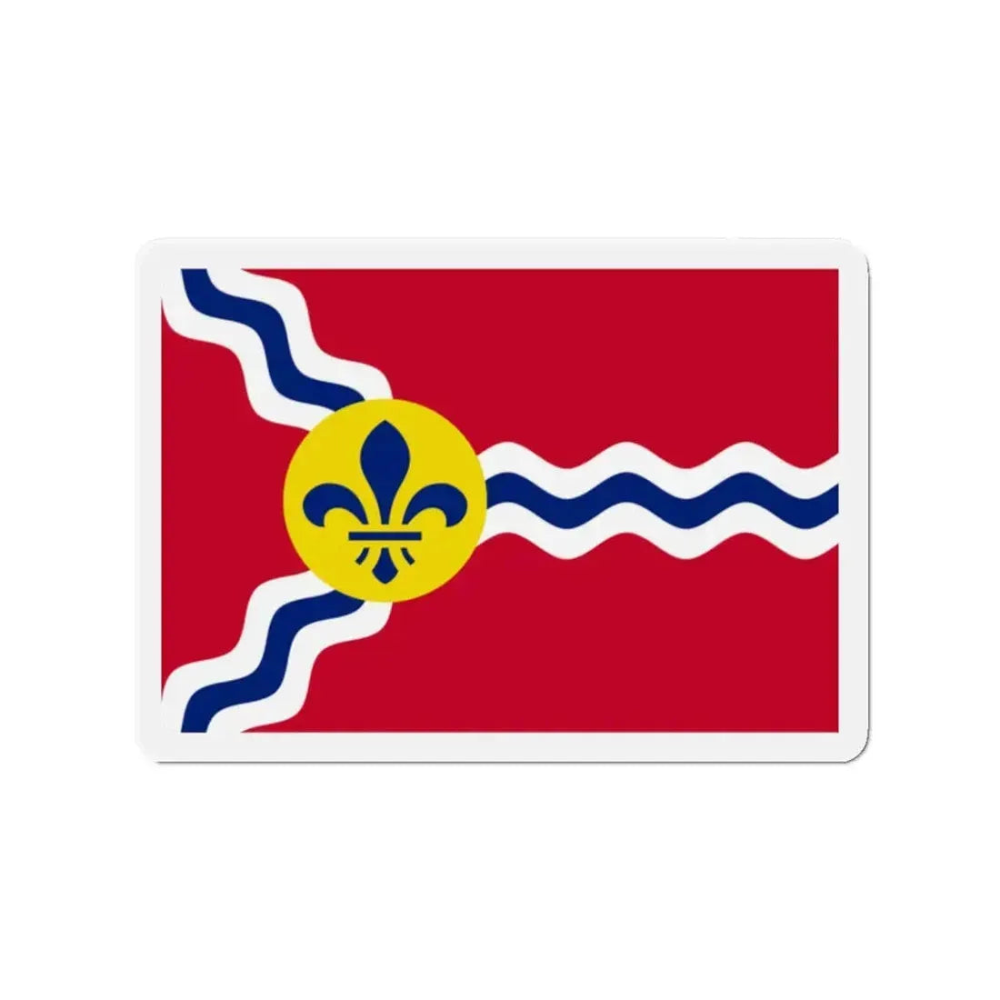 Flag of St. Louis Missouri - Refrigerator Magnet 2 Inch - The Sticker Space