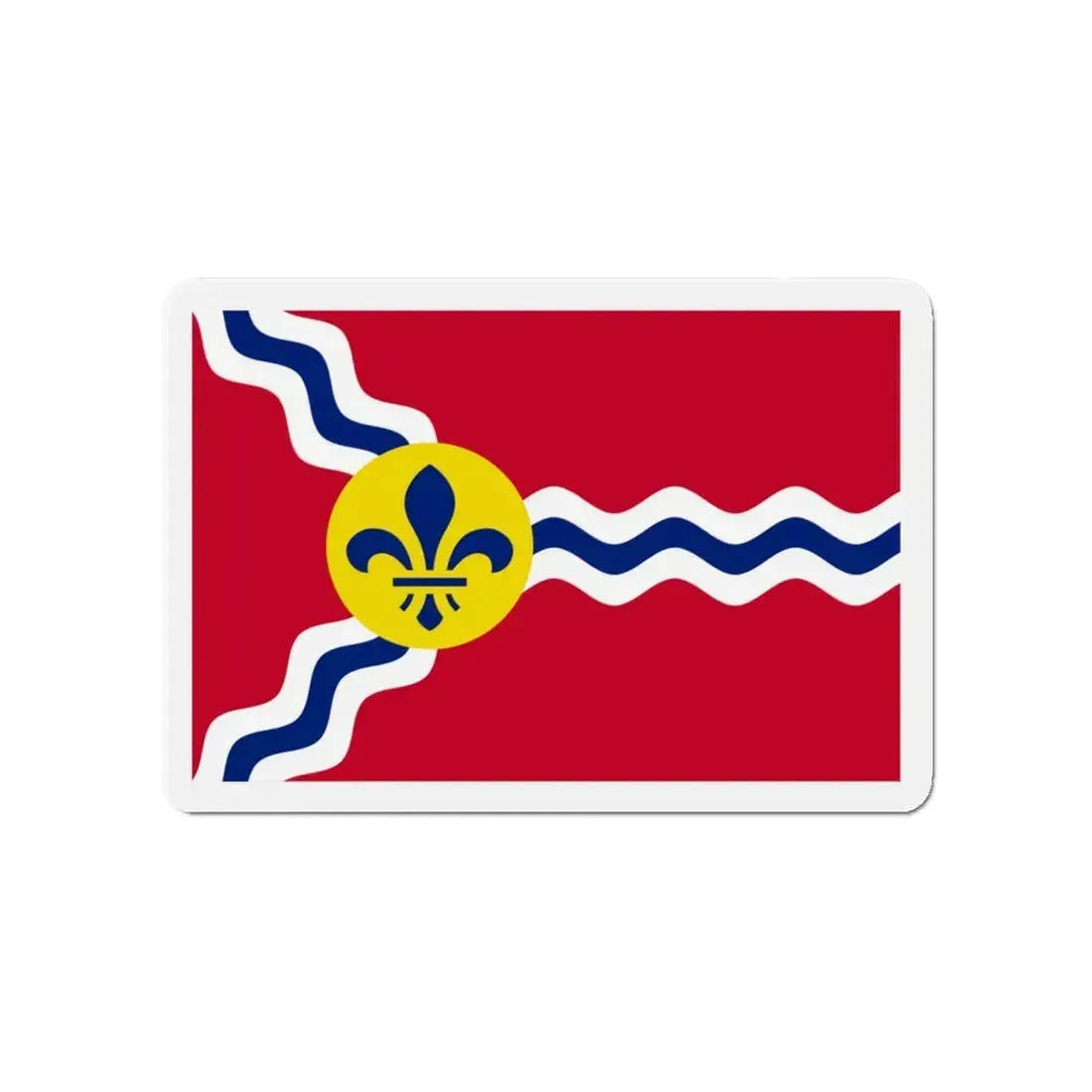 Flag of St. Louis Missouri - Refrigerator Magnet 4 Inch - The Sticker Space
