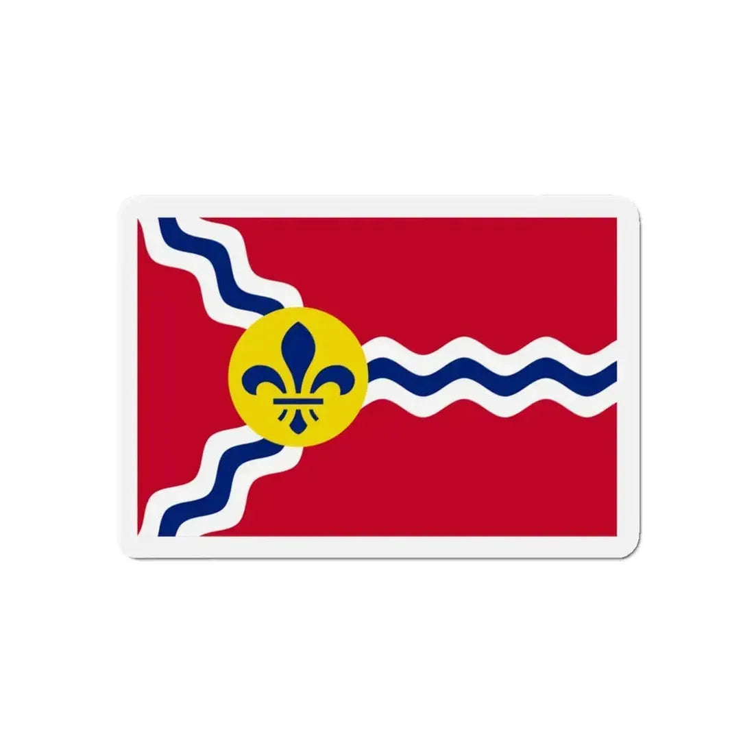 Flag of St. Louis Missouri - Refrigerator Magnet 5 Inch - The Sticker Space