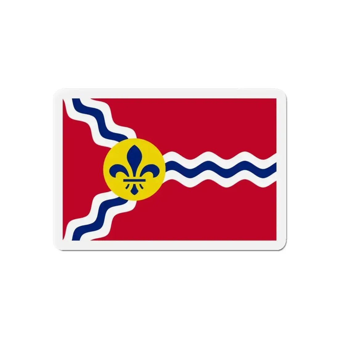 Flag of St. Louis Missouri - Refrigerator Magnet 6 Inch - The Sticker Space