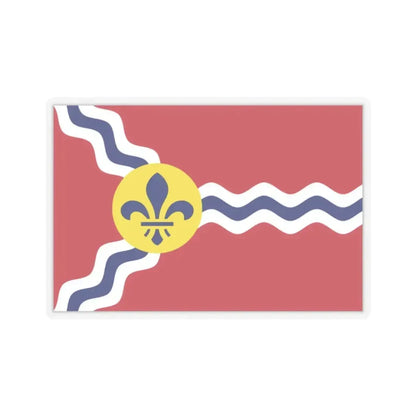 Flag of St. Louis, Missouri - STICKER Vinyl Kiss-Cut Decal 2 Inch Transparent - The Sticker Space