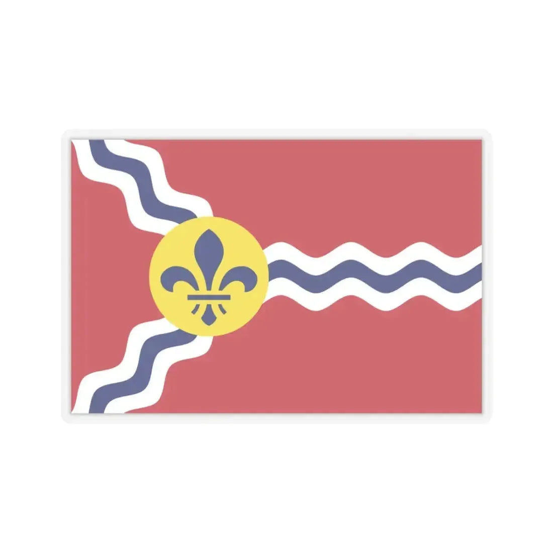 Flag of St. Louis, Missouri - STICKER Vinyl Kiss-Cut Decal 3 Inch Transparent - The Sticker Space