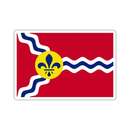 Flag of St. Louis, Missouri - STICKER Vinyl Kiss-Cut Decal 3 Inch White - The Sticker Space