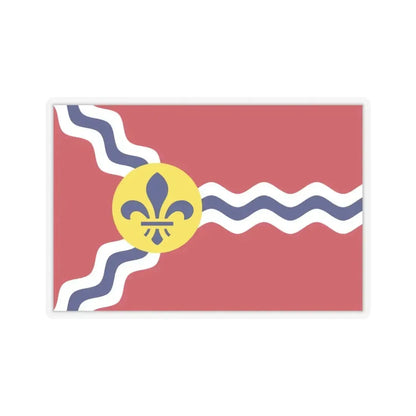 Flag of St. Louis, Missouri - STICKER Vinyl Kiss-Cut Decal 4 Inch Transparent - The Sticker Space