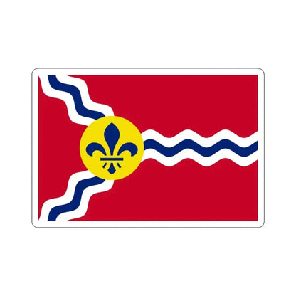 Flag of St. Louis, Missouri - STICKER Vinyl Kiss-Cut Decal 4 Inch White - The Sticker Space