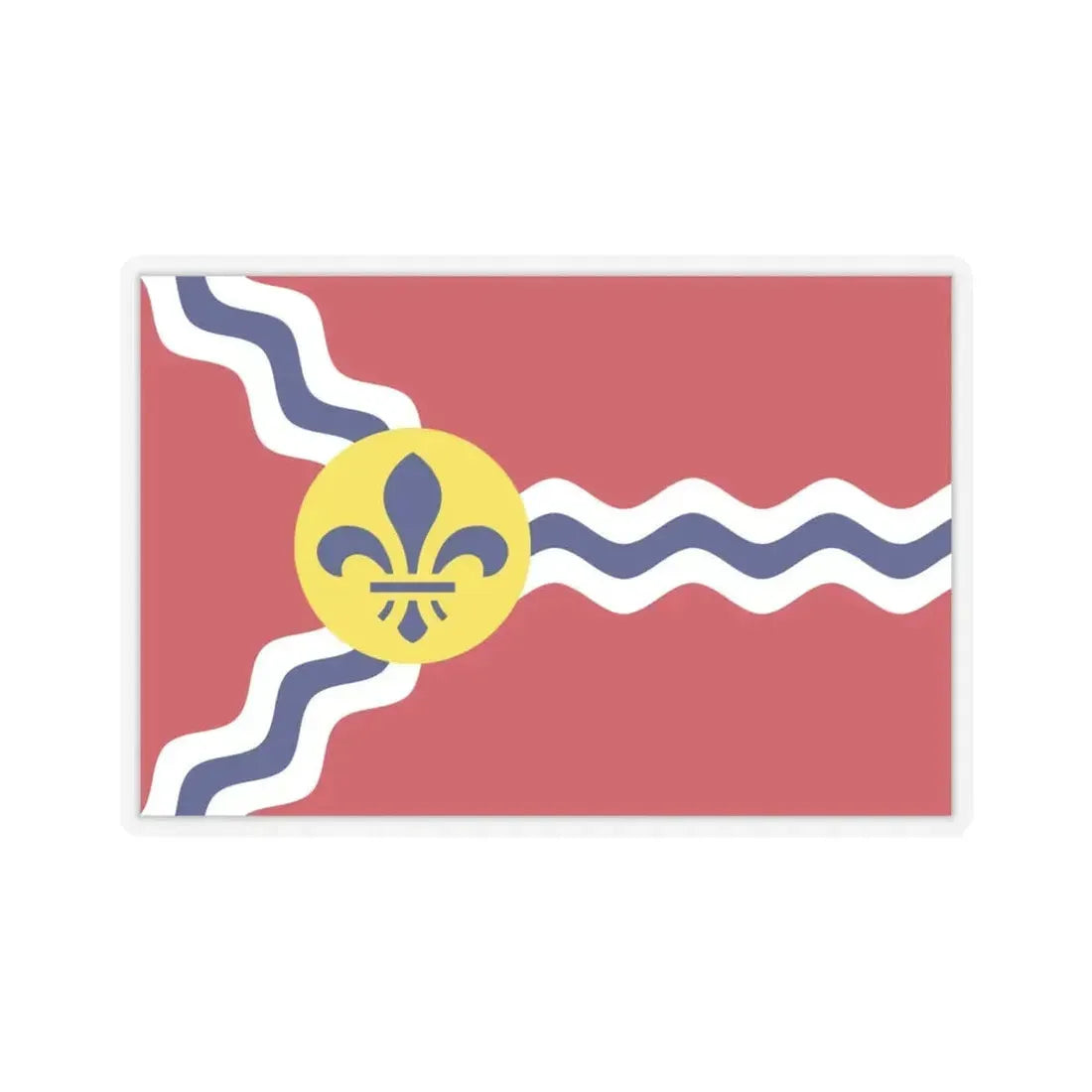 Flag of St. Louis, Missouri - STICKER Vinyl Kiss-Cut Decal 6 Inch Transparent - The Sticker Space