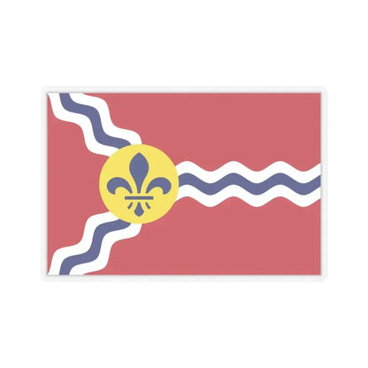 Flag of St. Louis, Missouri - STICKER Vinyl Kiss-Cut Decal 6 Inch Transparent - The Sticker Space