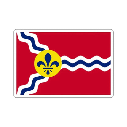 Flag of St. Louis, Missouri - STICKER Vinyl Kiss-Cut Decal 6 Inch White - The Sticker Space