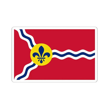 Flag of St. Louis Missouri (United States) STICKER Vinyl Kiss-Cut Decal 4 Inch White - The Sticker Space