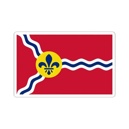 Flag of St. Louis Missouri (United States) STICKER Vinyl Kiss-Cut Decal 6 Inch White - The Sticker Space