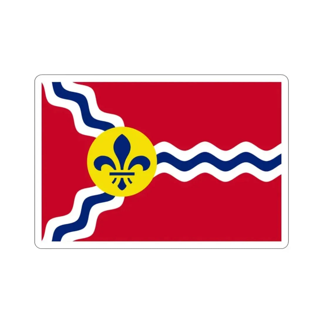 Flag of St. Louis Missouri USA STICKER Vinyl Die-Cut Decal 2 Inch - The Sticker Space