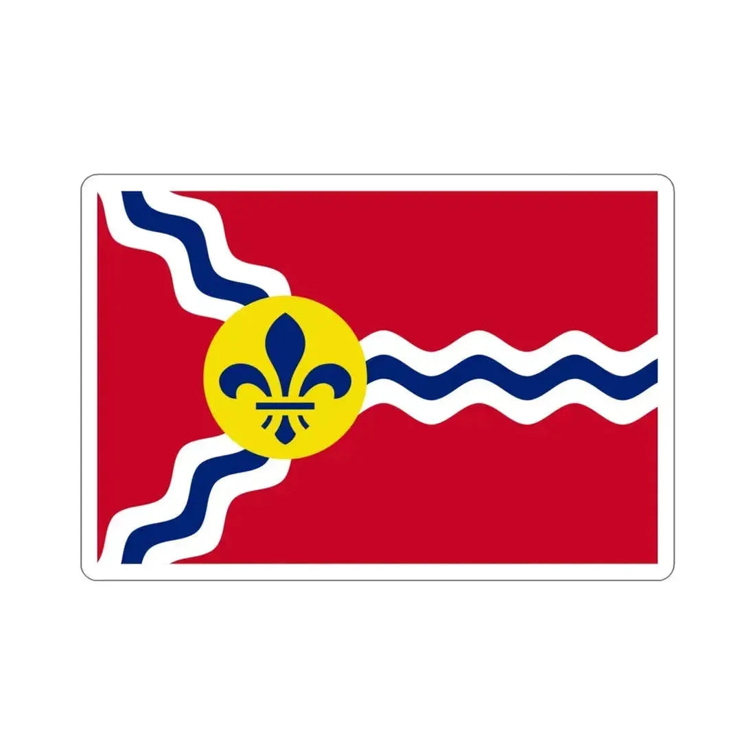 Flag of St. Louis Missouri USA STICKER Vinyl Die-Cut Decal 4 Inch - The Sticker Space