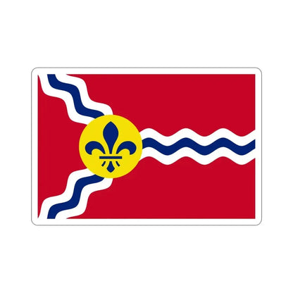 Flag of St. Louis Missouri USA STICKER Vinyl Die-Cut Decal 4 Inch - The Sticker Space