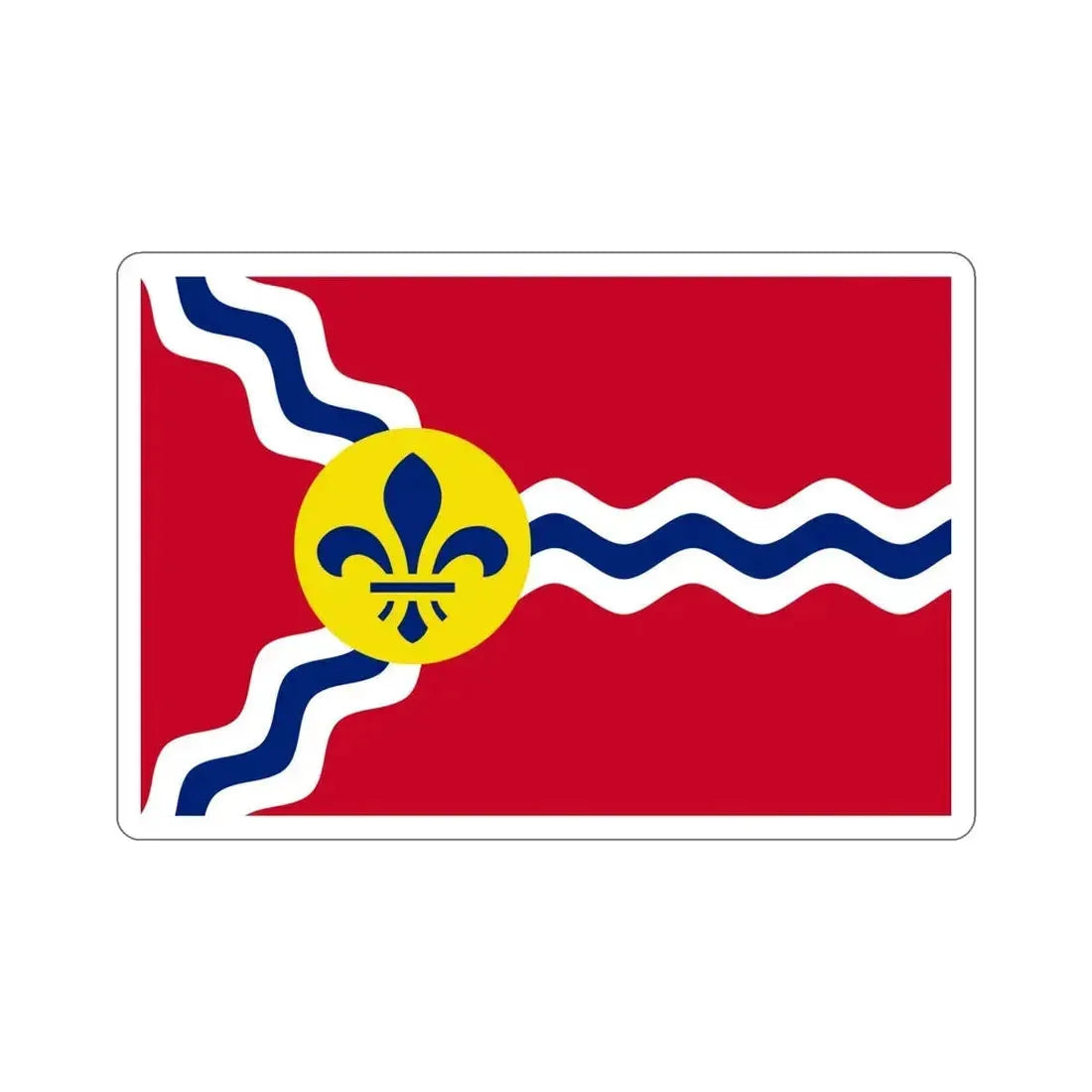 Flag of St. Louis Missouri USA STICKER Vinyl Die-Cut Decal 6 Inch - The Sticker Space