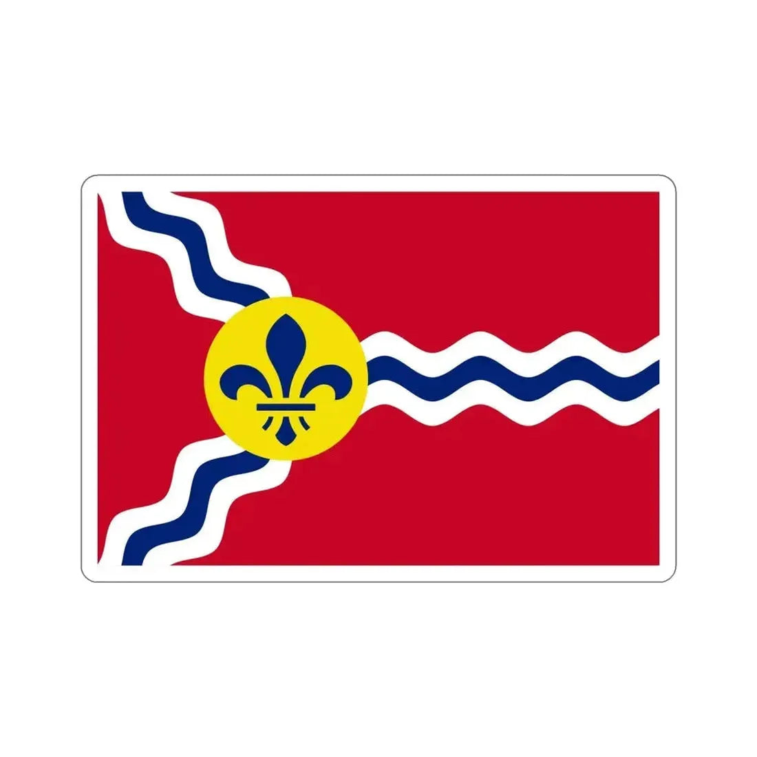Flag of St. Louis Missouri USA STICKER Vinyl Die-Cut Decal - The Sticker Space