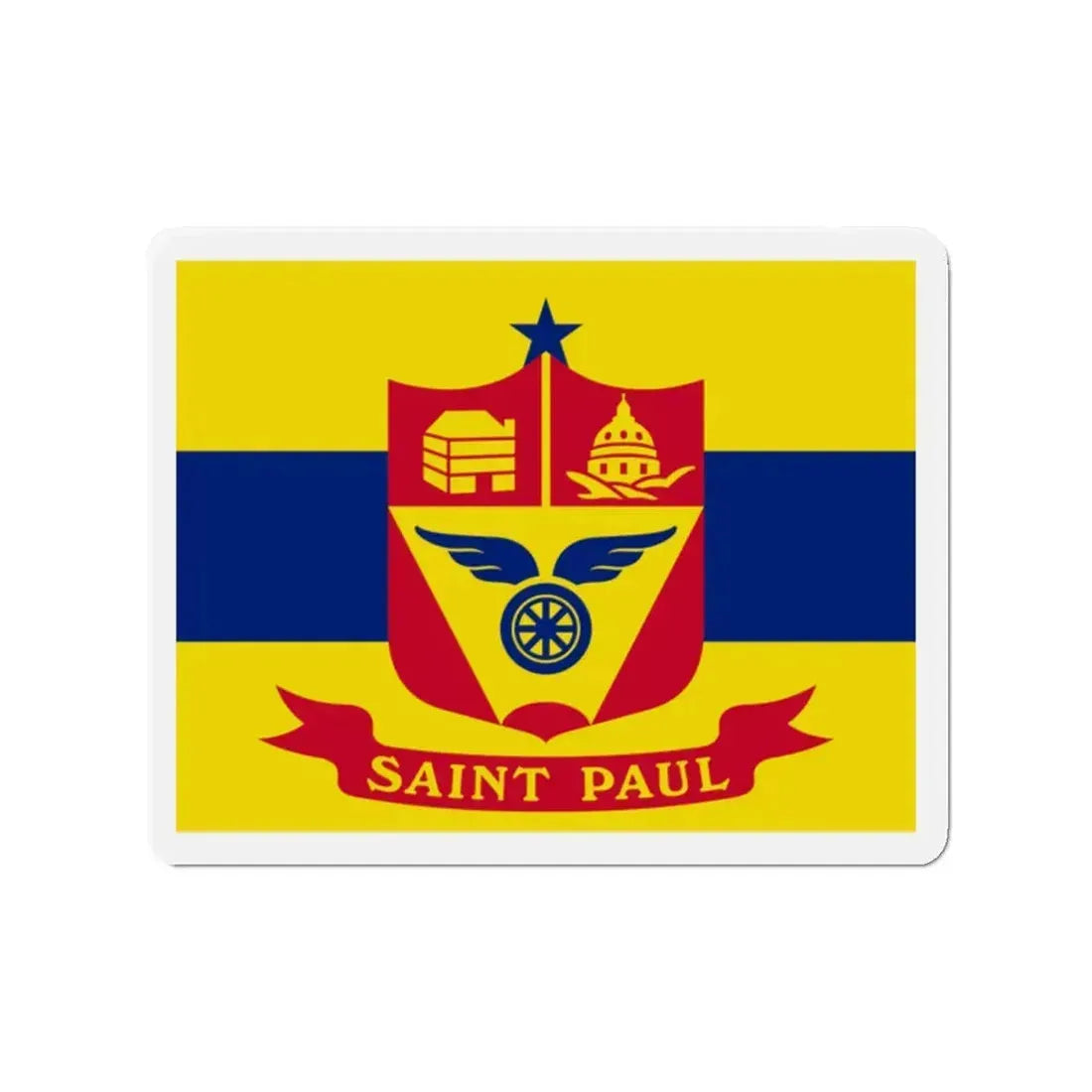 Flag of St. Paul Minnesota - Refrigerator Magnet 2 Inch - The Sticker Space