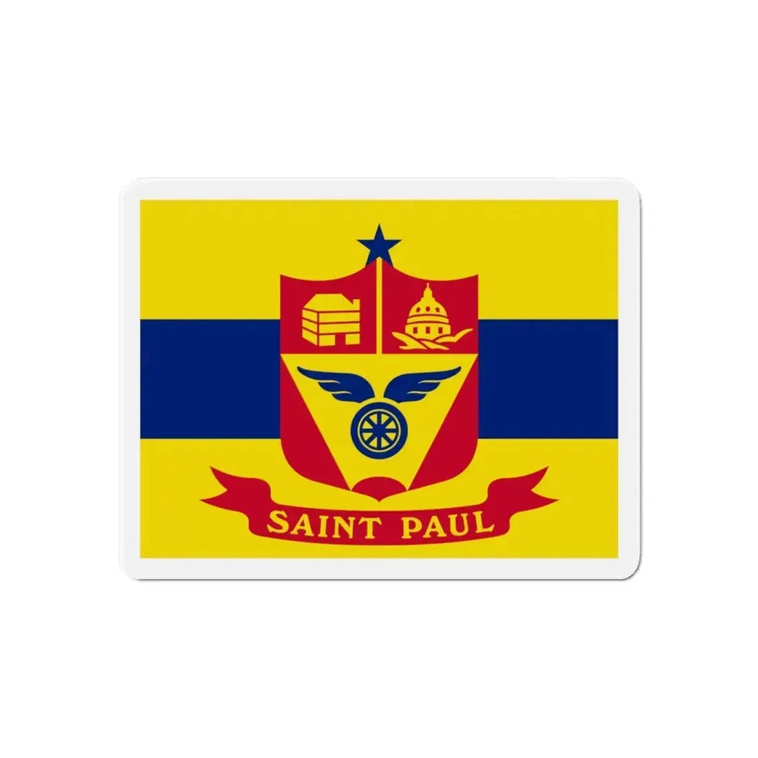 Flag of St. Paul Minnesota - Refrigerator Magnet 6 Inch - The Sticker Space