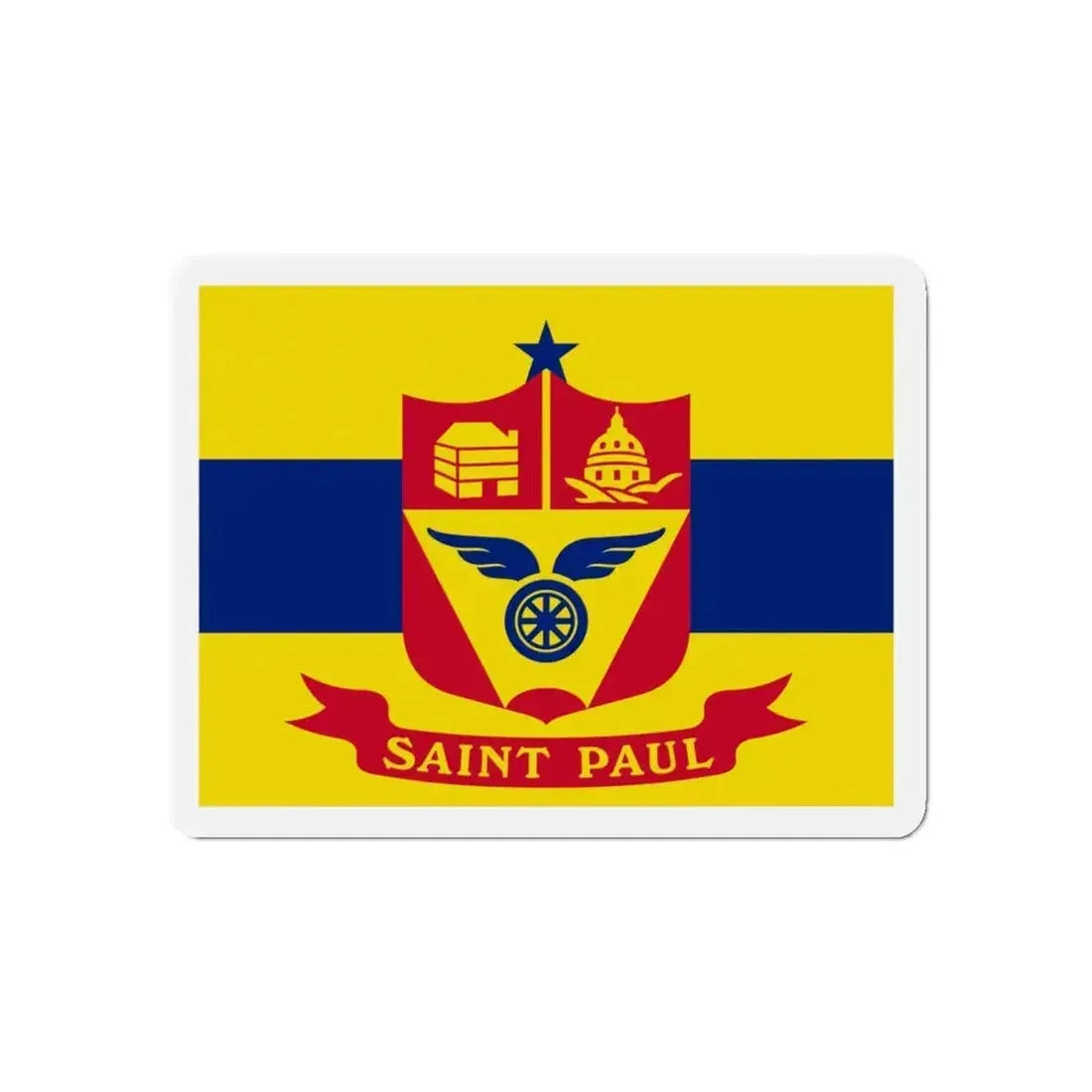 Flag of St. Paul Minnesota - Refrigerator Magnet - The Sticker Space