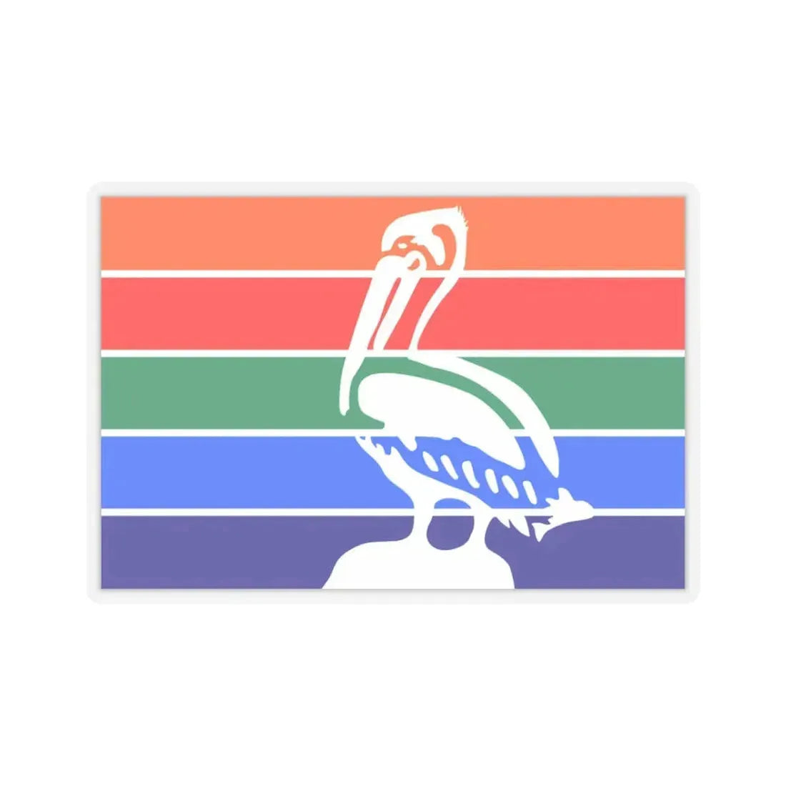 Flag of St. Petersburg, Florida - STICKER Vinyl Kiss-Cut Decal 3 Inch Transparent - The Sticker Space