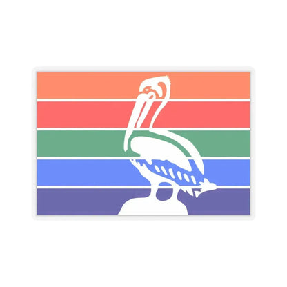 Flag of St. Petersburg, Florida - STICKER Vinyl Kiss-Cut Decal 4 Inch Transparent - The Sticker Space
