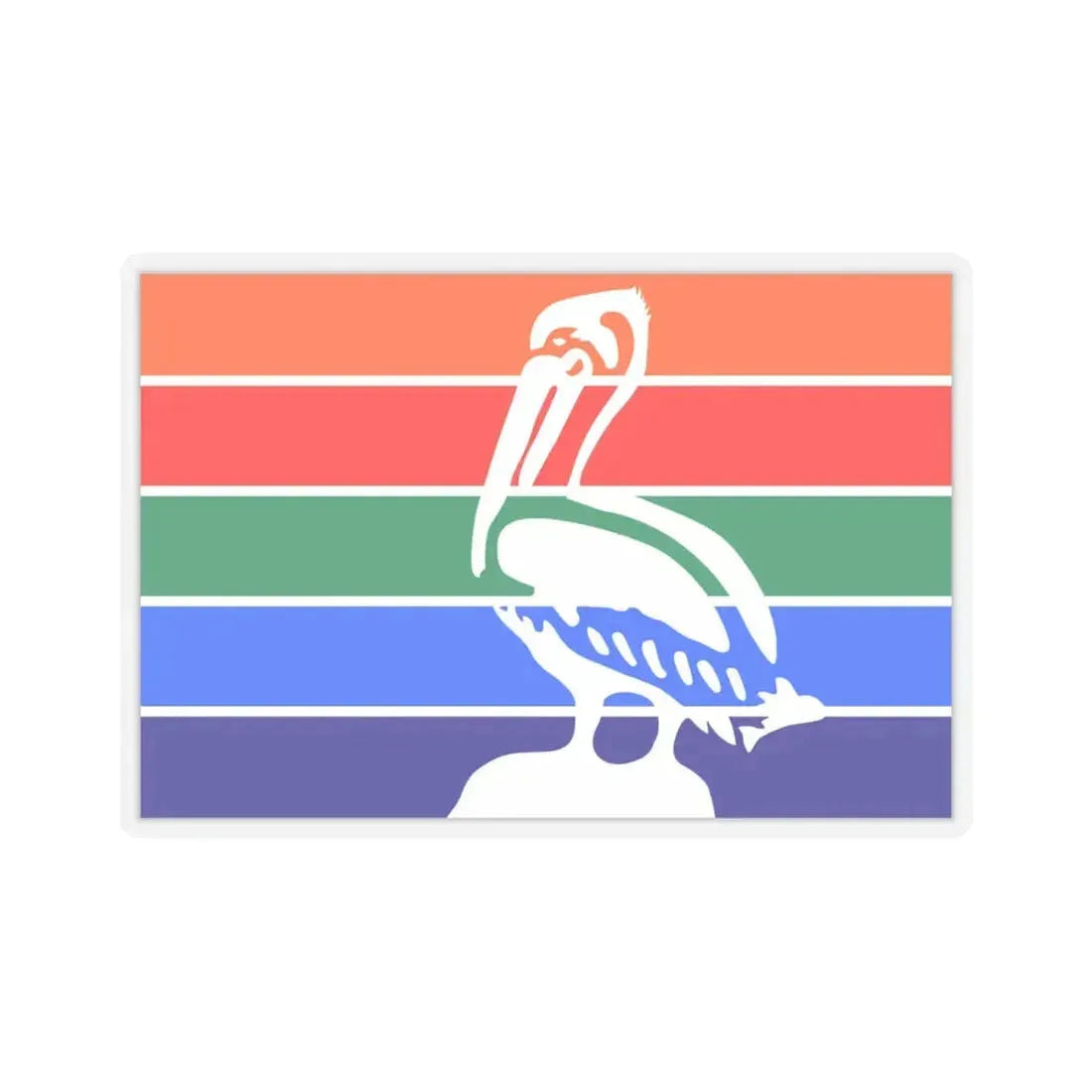 Flag of St. Petersburg, Florida - STICKER Vinyl Kiss-Cut Decal 6 Inch Transparent - The Sticker Space
