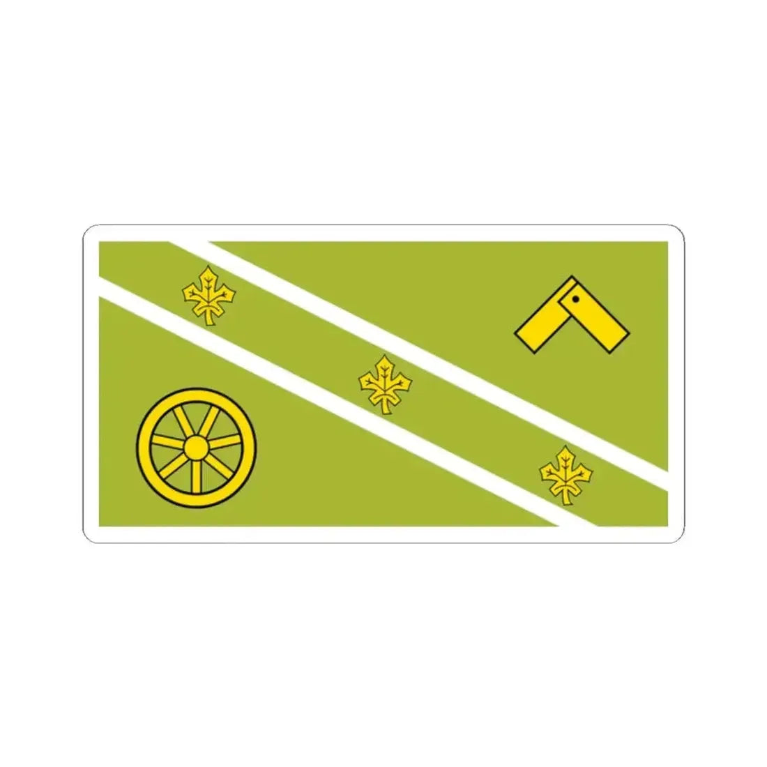 Flag of St Thomas Ontario (Canada) STICKER Vinyl Kiss-Cut Decal 2 Inch White - The Sticker Space