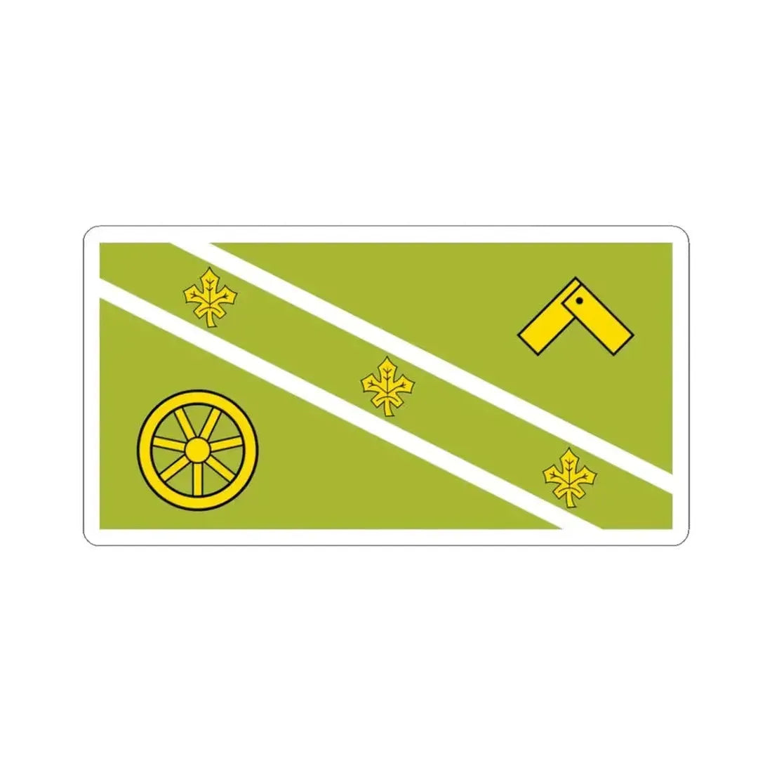 Flag of St Thomas Ontario (Canada) STICKER Vinyl Kiss-Cut Decal 3 Inch White - The Sticker Space