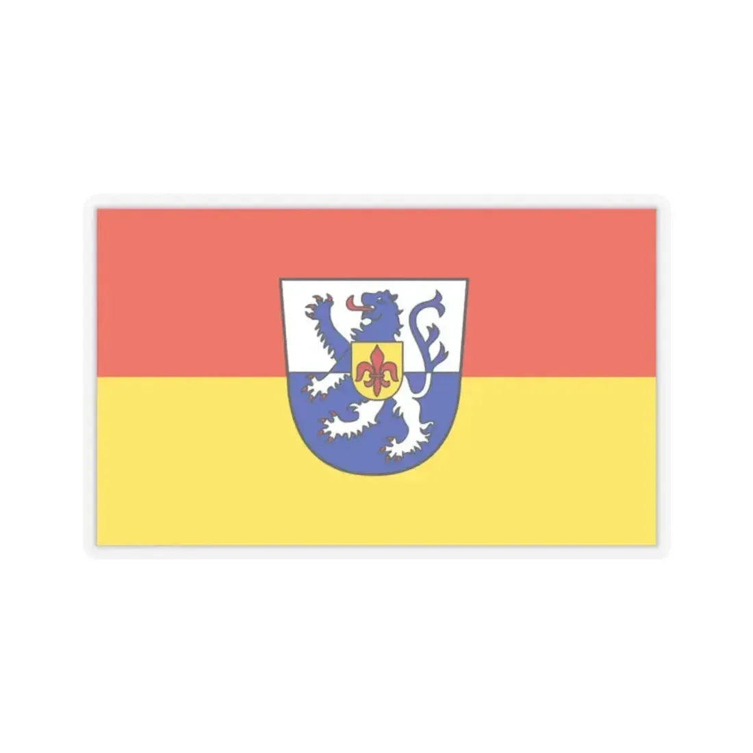 Flag of St Wendel Germany - STICKER Vinyl Kiss-Cut Decal 2 Inch Transparent - The Sticker Space