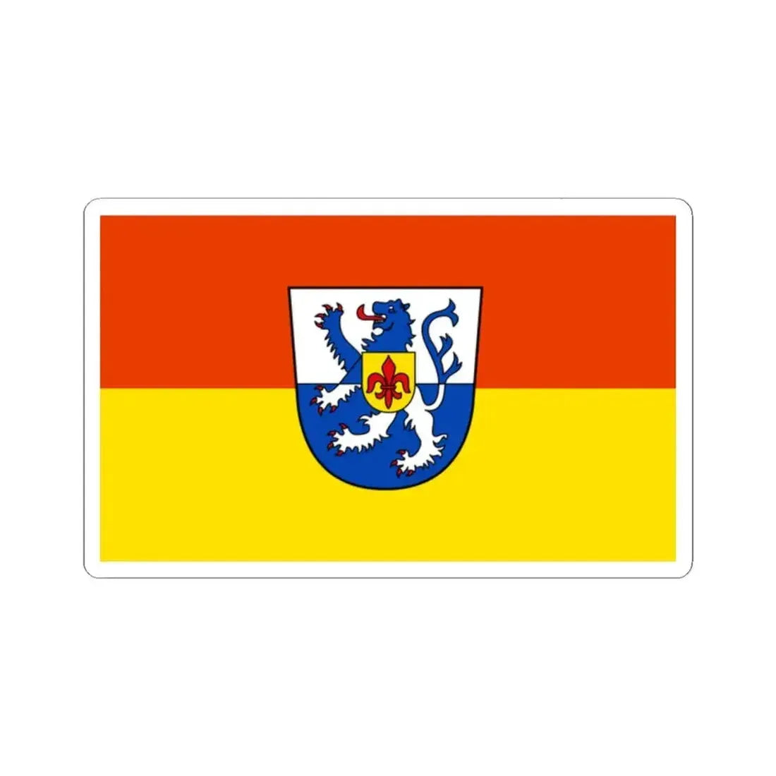 Flag of St Wendel Germany - STICKER Vinyl Kiss-Cut Decal 2 Inch White - The Sticker Space