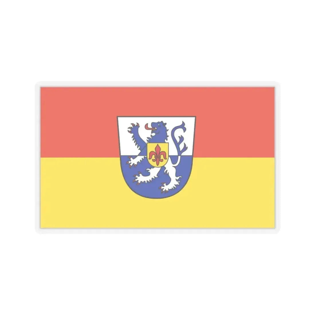 Flag of St Wendel Germany - STICKER Vinyl Kiss-Cut Decal 3 Inch Transparent - The Sticker Space