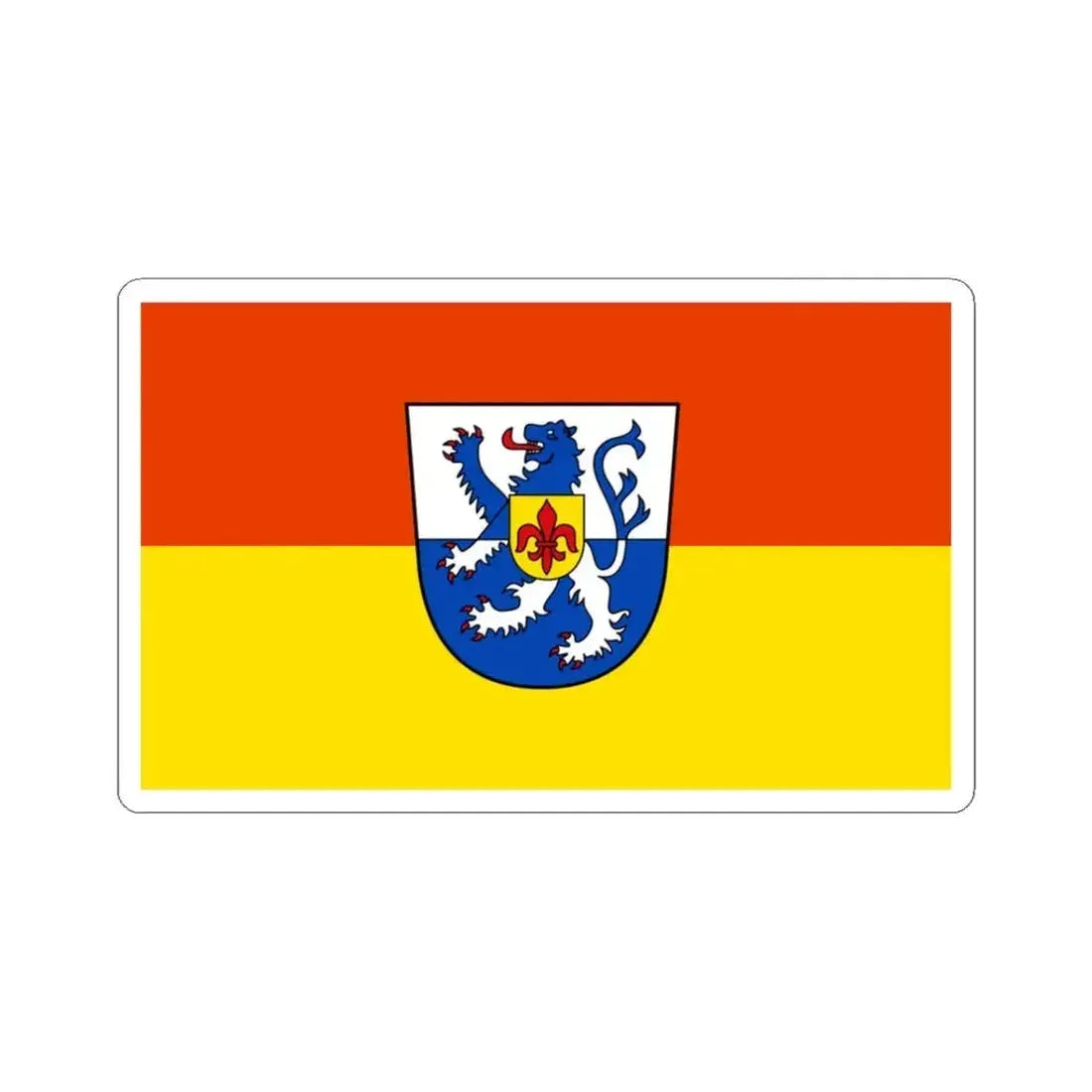 Flag of St Wendel Germany - STICKER Vinyl Kiss-Cut Decal 3 Inch White - The Sticker Space