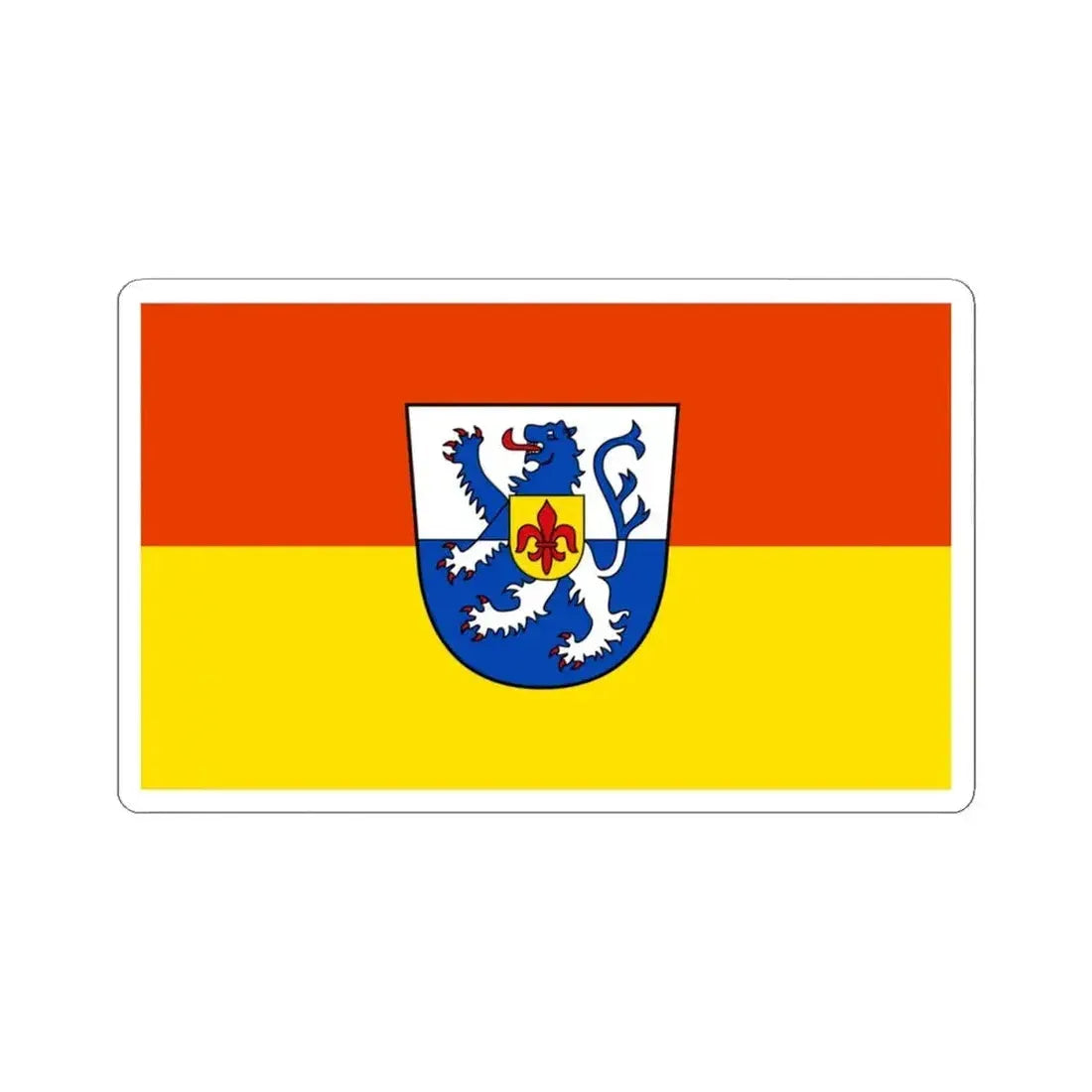 Flag of St Wendel Germany - STICKER Vinyl Kiss-Cut Decal 4 Inch White - The Sticker Space