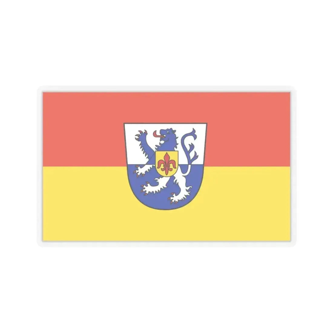 Flag of St Wendel Germany - STICKER Vinyl Kiss-Cut Decal 6 Inch Transparent - The Sticker Space