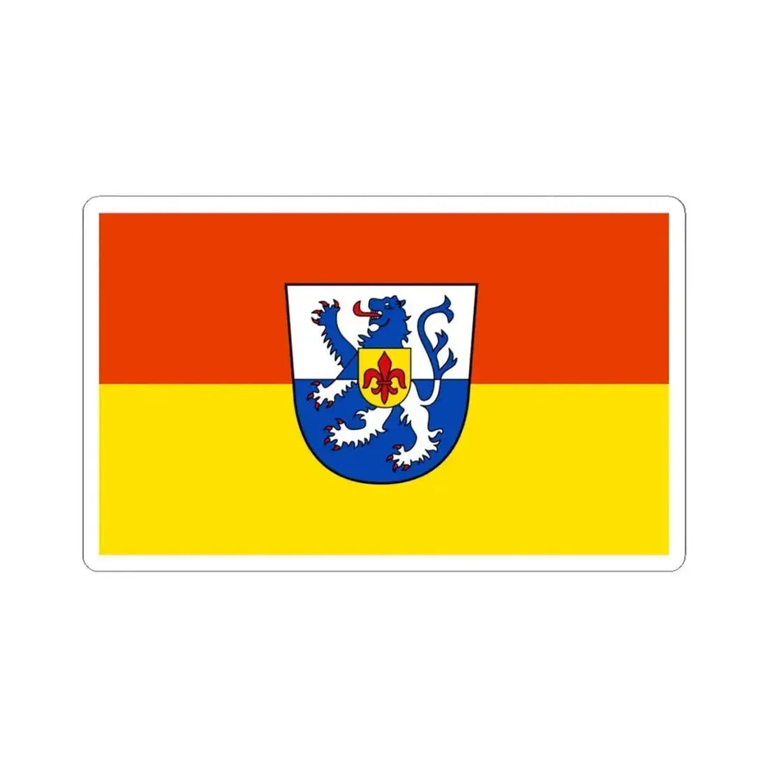 Flag of St Wendel Germany - STICKER Vinyl Kiss-Cut Decal 6 Inch White - The Sticker Space