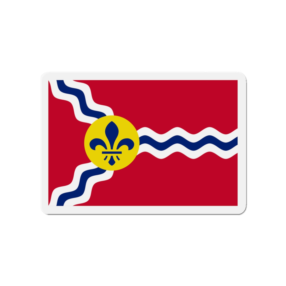 Flag of St. Louis Missouri - Die-Cut Magnet-3" x 3"-The Sticker Space