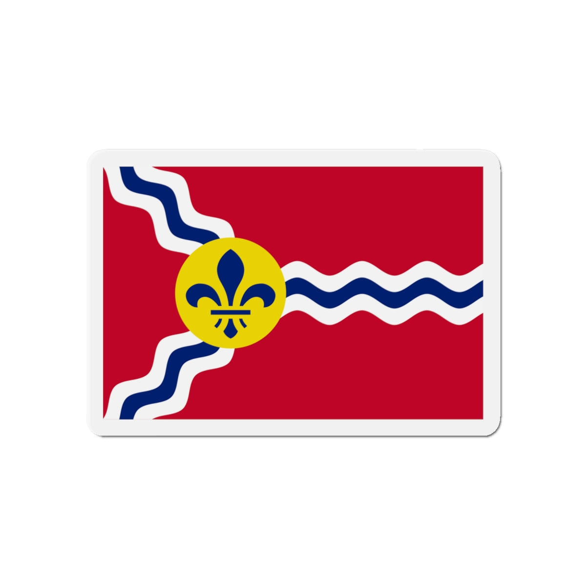 Flag of St. Louis Missouri - Die-Cut Magnet-4" x 4"-The Sticker Space