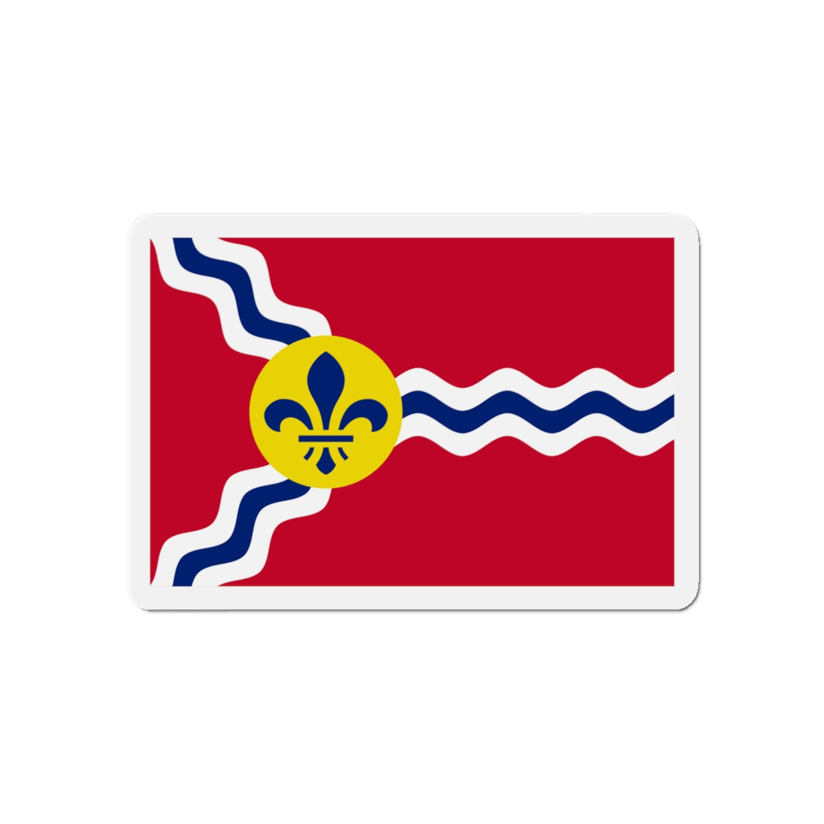 Flag of St. Louis Missouri - Die-Cut Magnet-5" x 5"-The Sticker Space