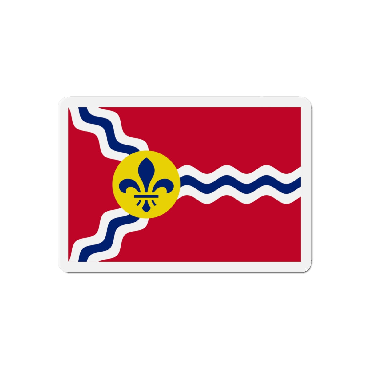 Flag of St. Louis Missouri - Die-Cut Magnet-6 × 6"-The Sticker Space