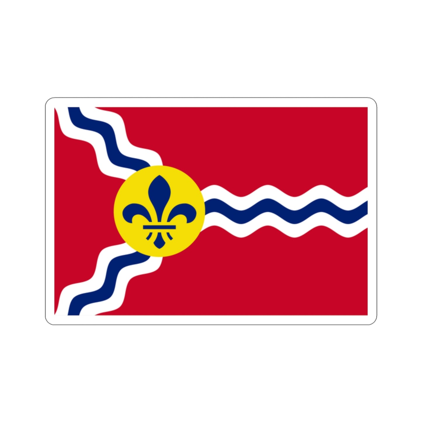 Flag of St. Louis Missouri USA STICKER Vinyl Die-Cut Decal-2 Inch-The Sticker Space