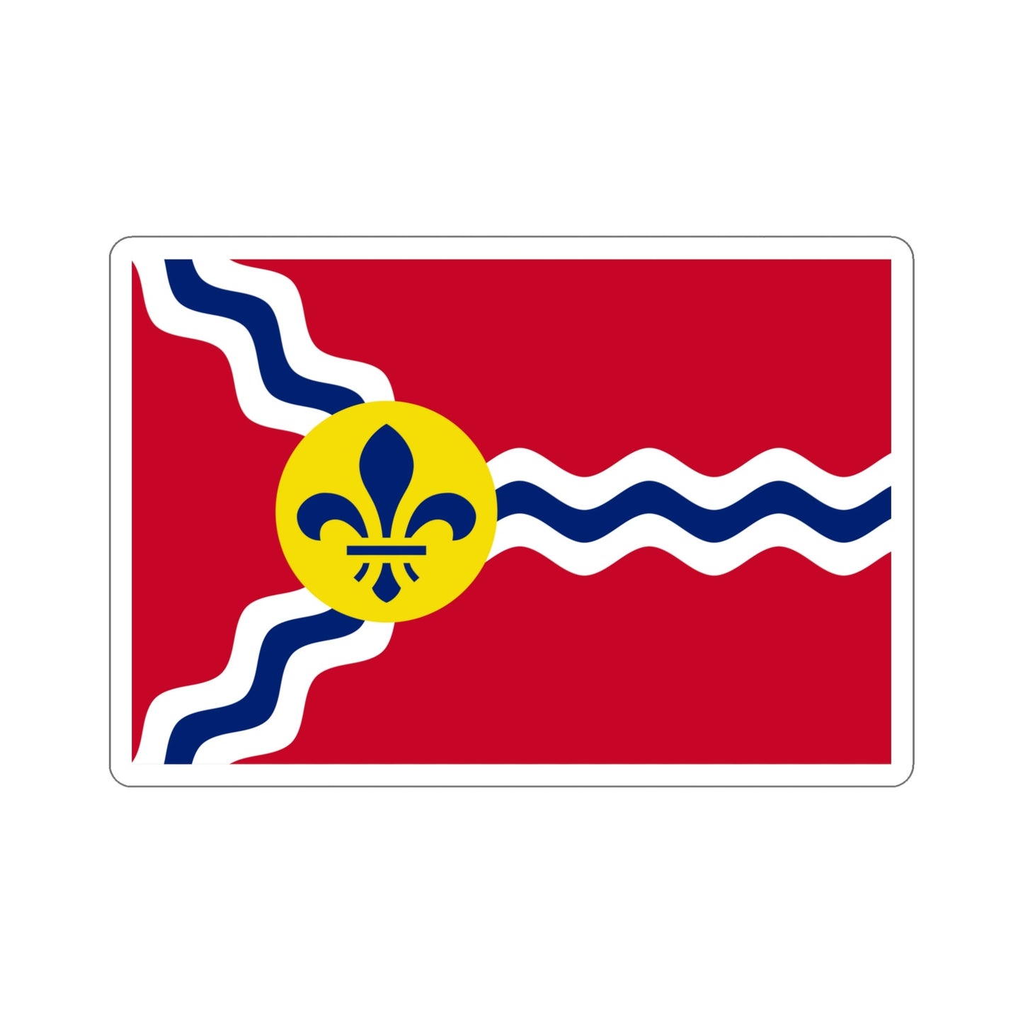 Flag of St. Louis Missouri USA STICKER Vinyl Die-Cut Decal-5 Inch-The Sticker Space