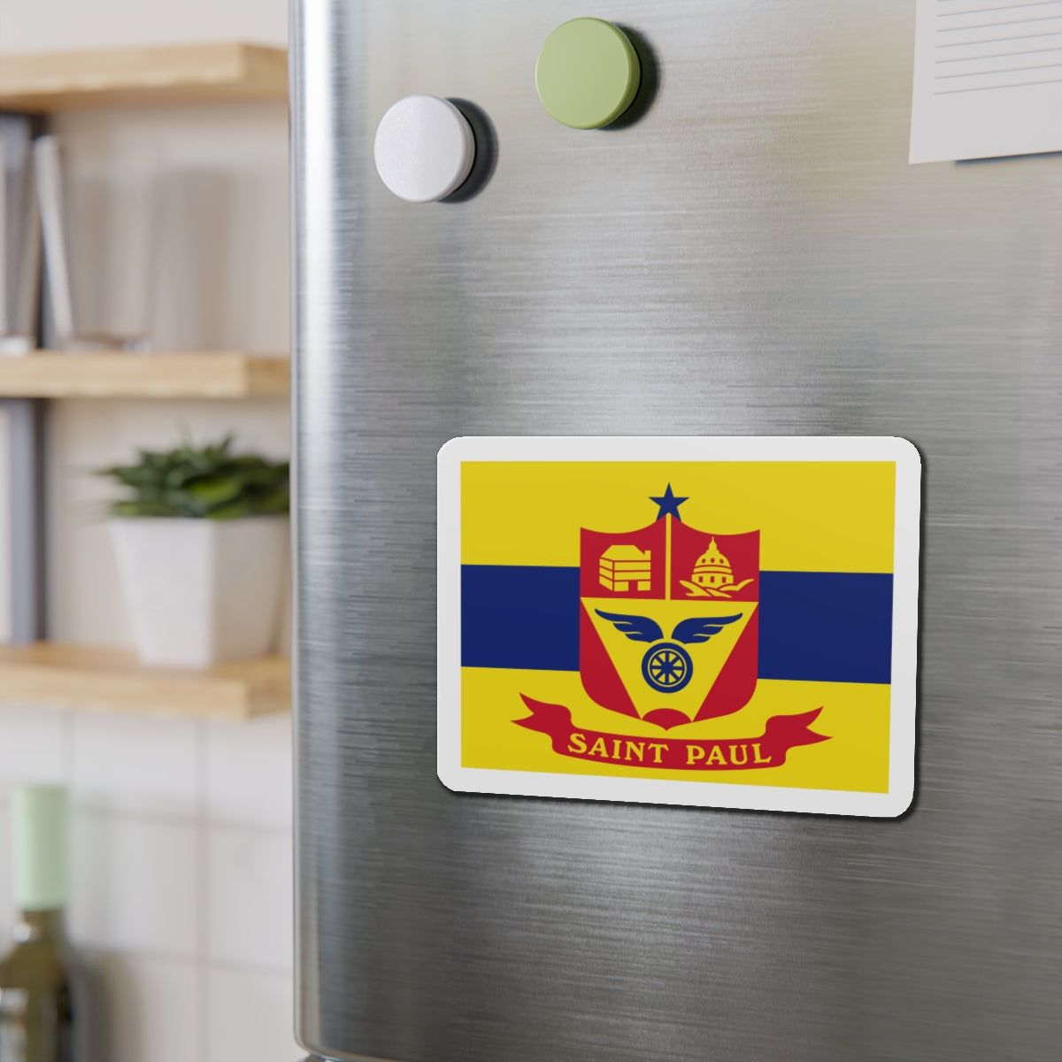 Flag of St. Paul Minnesota - Die-Cut Magnet-The Sticker Space