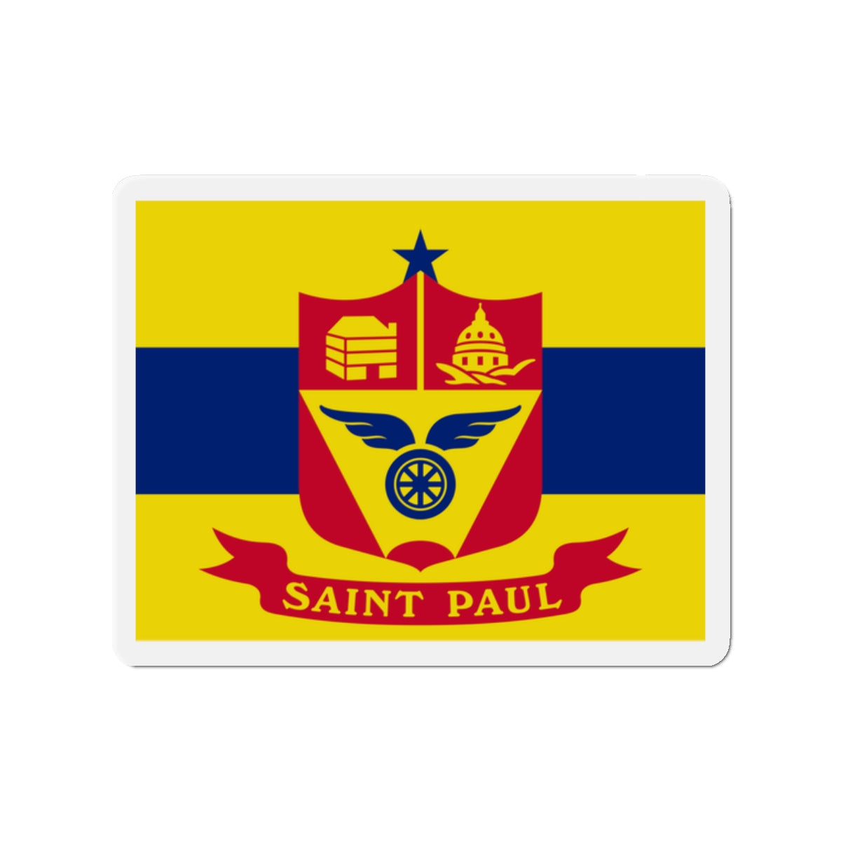 Flag of St. Paul Minnesota - Die-Cut Magnet-2" x 2"-The Sticker Space