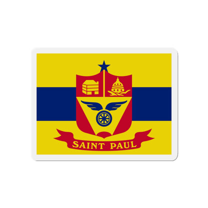 Flag of St. Paul Minnesota - Die-Cut Magnet-4" x 4"-The Sticker Space